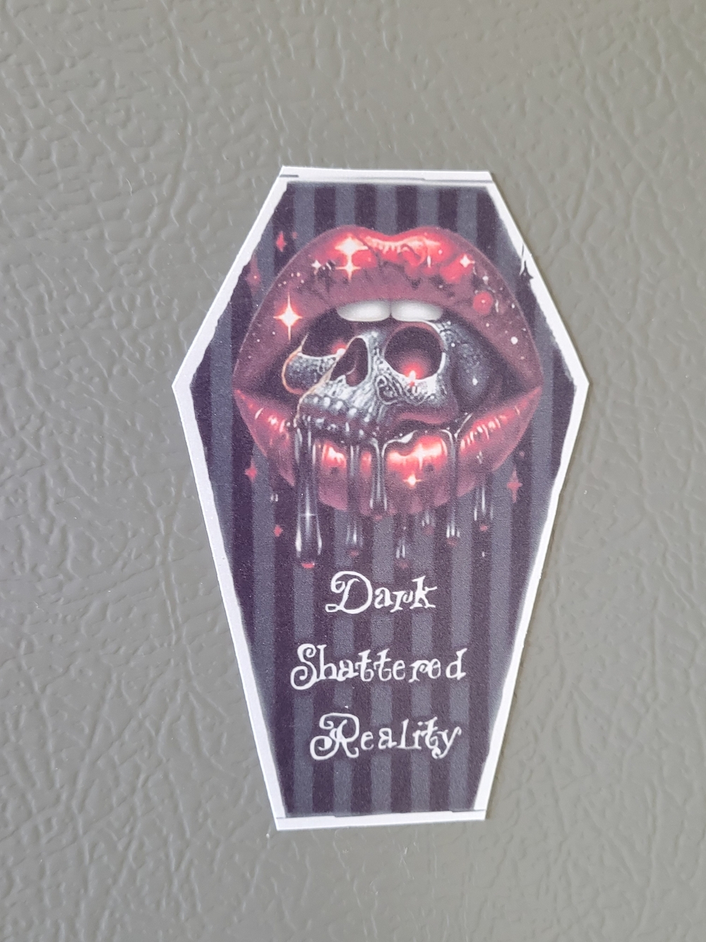 💀NEW💀 Hand Crafted Black and Red Gothic Coffin Magnet
